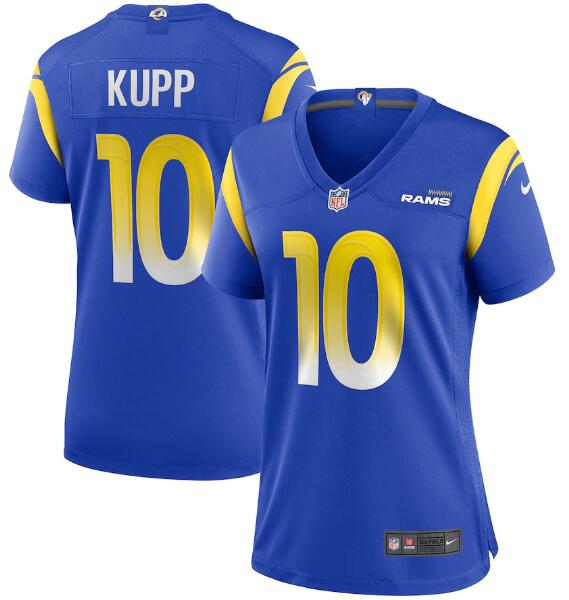 Women's Los Angeles Rams #10 Cooper Kupp Royal Vapor Untouchable Limited Stitched Jersey(Run Small)
